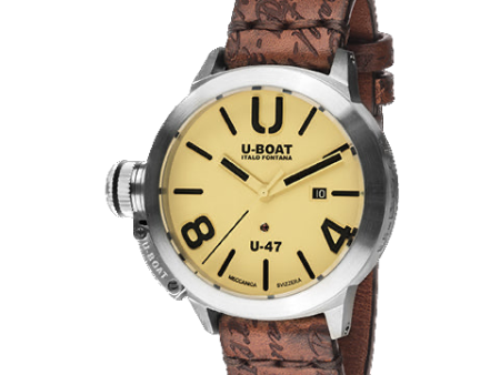 U-BOAT U-47 Yellow Dial Beige  8106 Online Sale