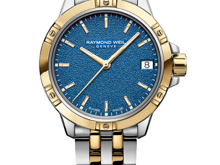 Raymond Weil Tango Men s Quartz Blue Frosted Dial Two-Tone Bracelet 5960-STP-50061 Fashion