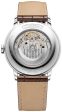 Baume & Mercier Classima Automatic Silver-Tone Dial Brown Leather Strap Date Mens Watch MOA10263 Hot on Sale