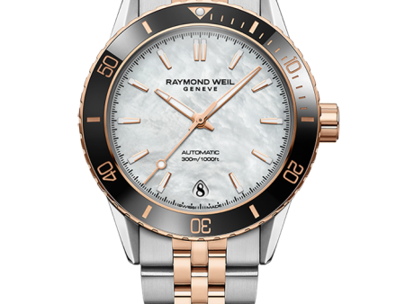 Raymond Weil Freelancer Men s Automatic MOP Dial Two-Toned Bracelet 2755-S51-97001 on Sale