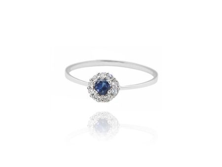 Gold & Sapphire Stone Ring - 734497 For Discount