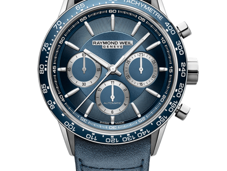 Raymond Weil Freelancer Men s Automatic Chronograph Blue Dial Cheap