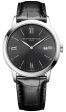 Baume & Mercier Classima Gray Dial Black Leather Strap Date Quartz Mens Watch MOA10416 Online Hot Sale